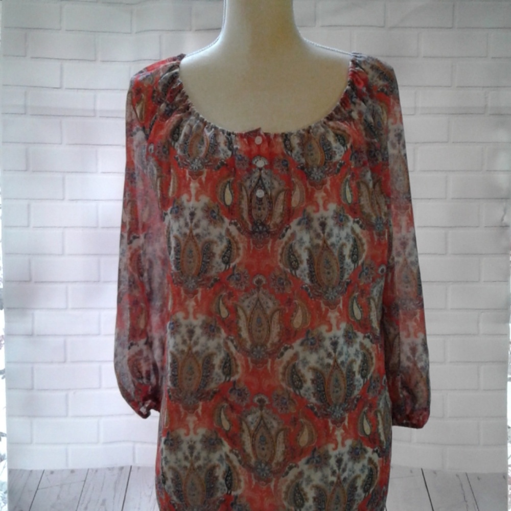 Liz Claiborne  Peasant Blouse